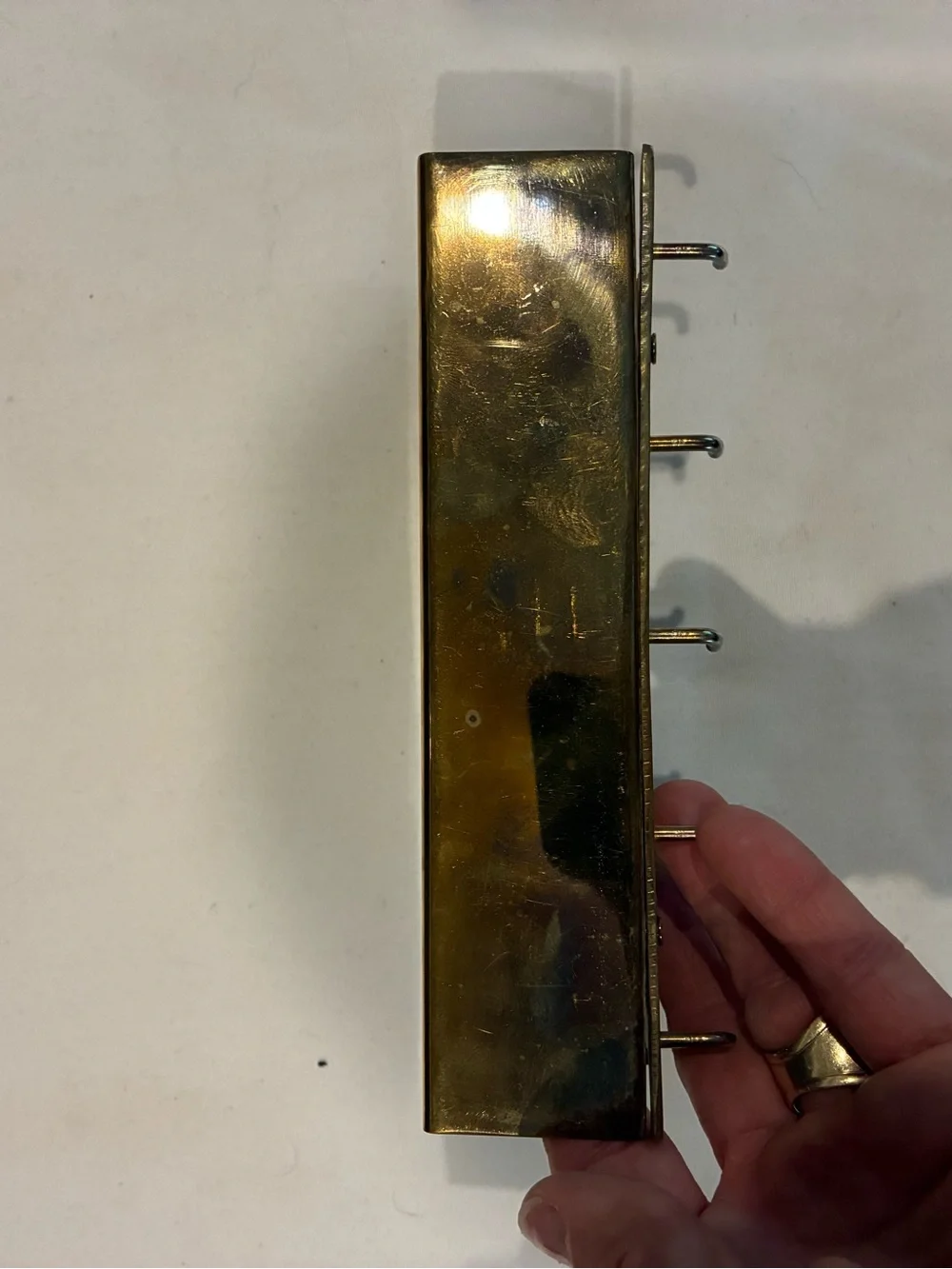 Brass Wall Hanger House & Tree Rack 5 Places for keys /tools to hang- very heavy